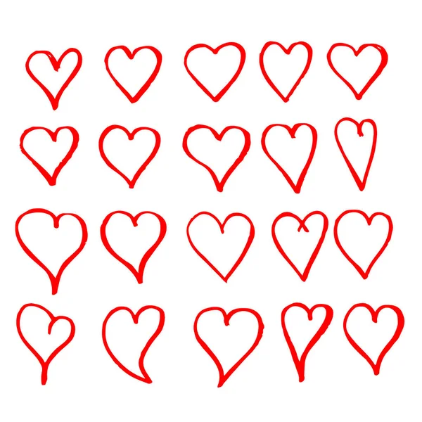 Sinal de ícone de coração desenhado à mão —  Vetores de Stock