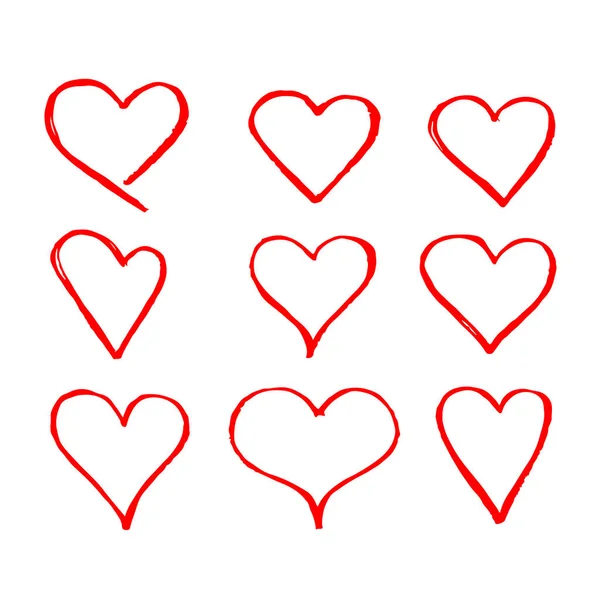 Handgezeichnetes Herzsymbol — Stockvektor
