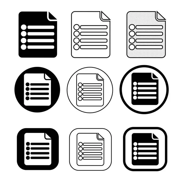 Einfaches Dokument-Dateisymbol. Papierdokumentarzeichen — Stockvektor