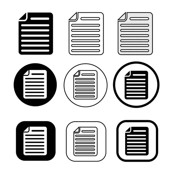 Jednoduchá ikona souboru dokumentu. Nápis-papírový dokument — Stockový vektor