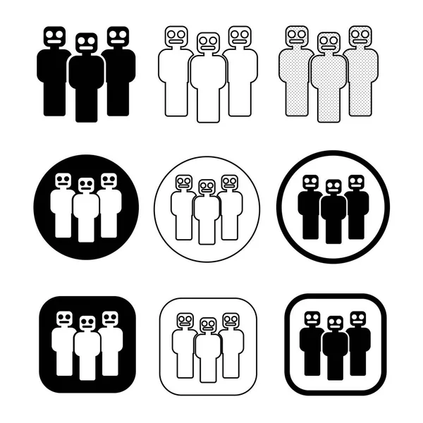 Définir le signe de l'icône Personnes — Image vectorielle