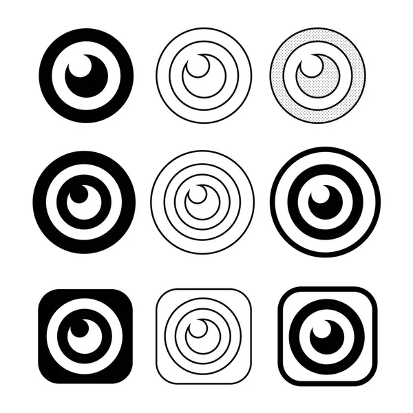 Définir le signe de l'icône Eye — Image vectorielle