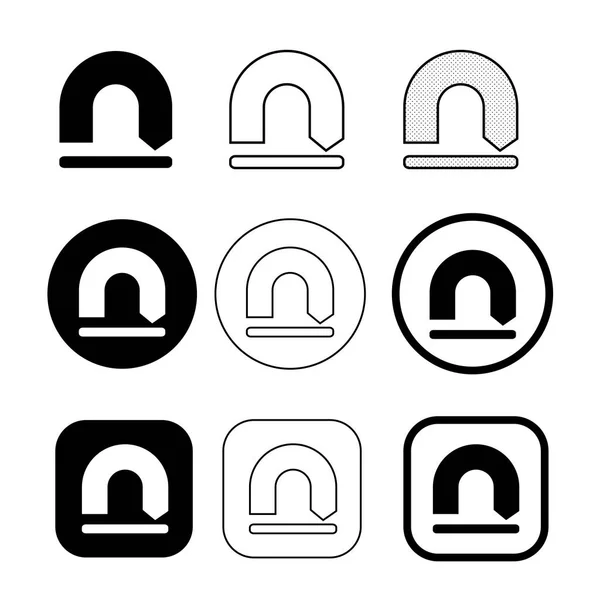 Set di semplice segno icona di download — Vettoriale Stock