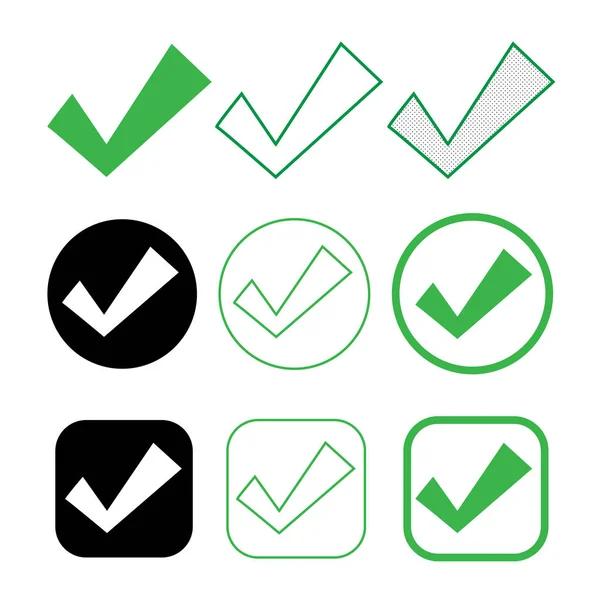 Simple Tick icône accepter approuver signe — Image vectorielle