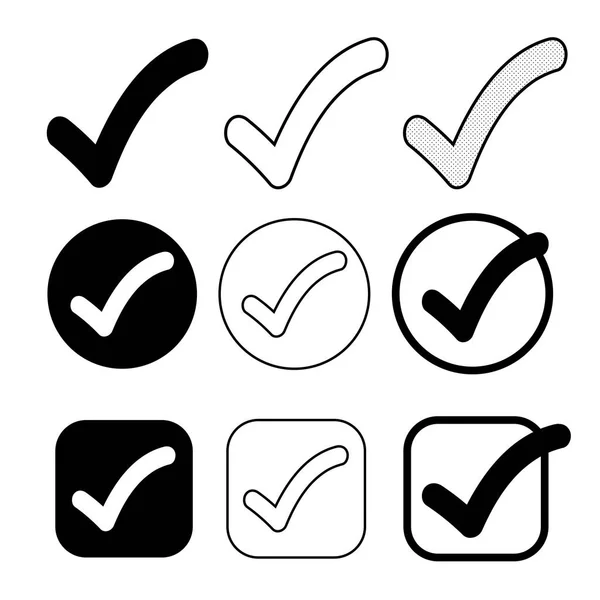 Simple Tick icono aceptar aprobar signo — Archivo Imágenes Vectoriales