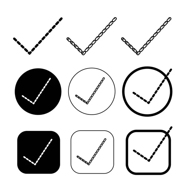 Simple Tick icono aceptar aprobar signo — Archivo Imágenes Vectoriales