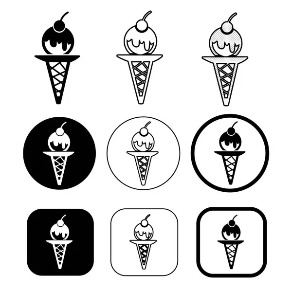 Set of simple Ice Cream icon — Stock Vector