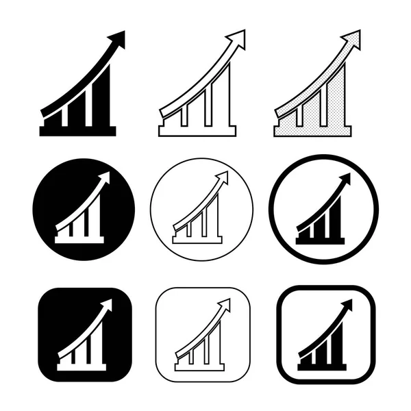 Conjunto simple de diagrama e icono gráfico — Archivo Imágenes Vectoriales