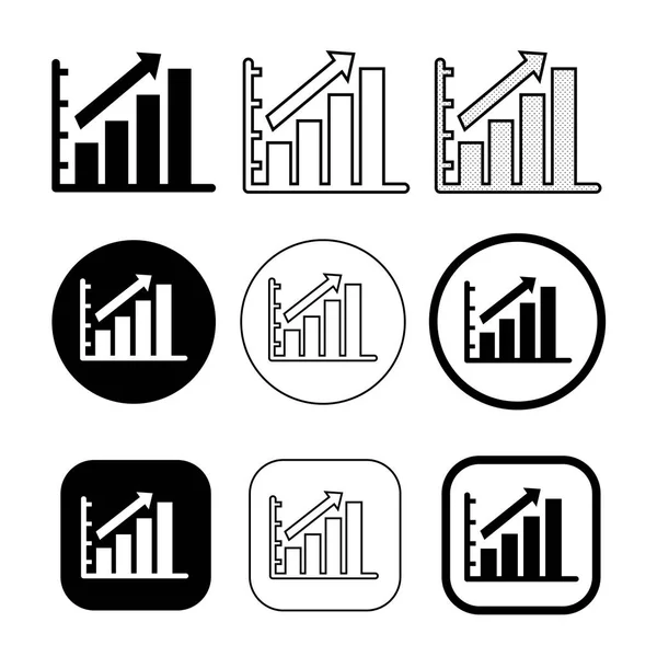 Simpelt sæt af diagram og graf ikon – Stock-vektor