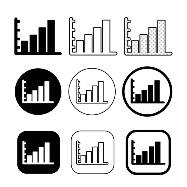 Simple set of diagram and graph icon — Stock Vector