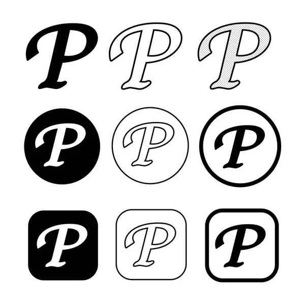Symbol skylt för copyright fonogram ikon — Stock vektor
