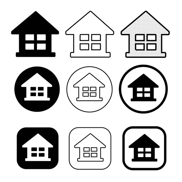 Casa simple y signo de símbolo de icono de casa — Vector de stock