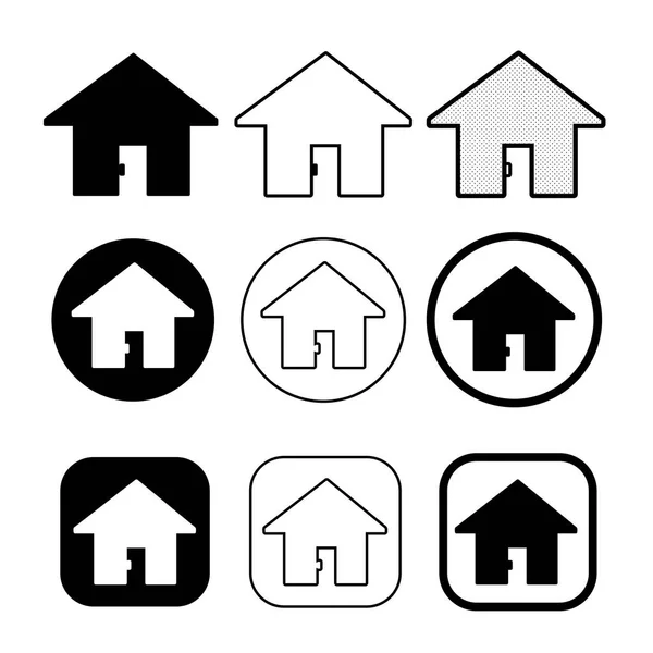 Casa simple y signo de símbolo de icono de casa — Vector de stock