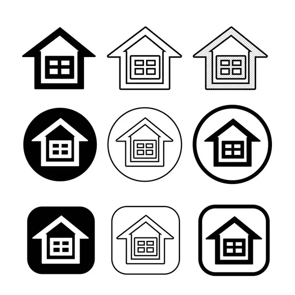 Casa simple y signo de símbolo de icono de casa — Vector de stock