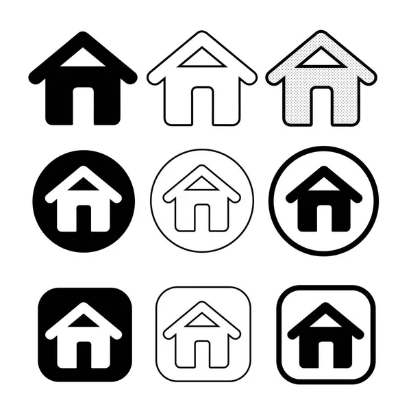 Einfaches Symbol für Haus und Haus — Stockvektor