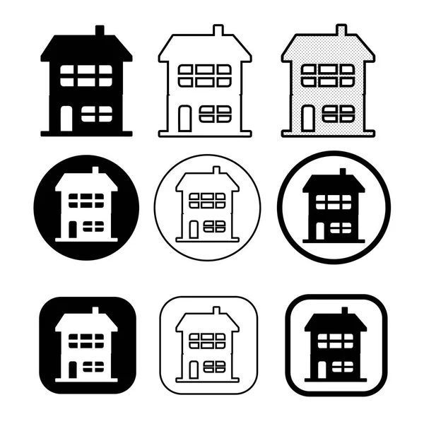 Casa simple y signo de símbolo de icono de casa — Vector de stock