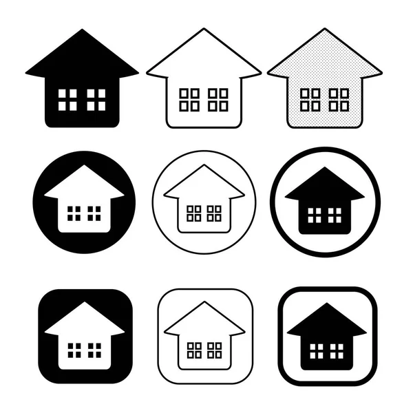 Simple house symbol and home icon sign — Stock Vector