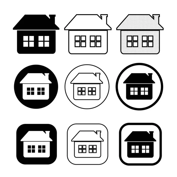 Simple house symbol and home icon sign — Stock Vector