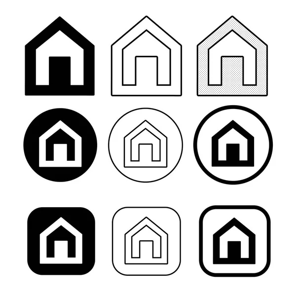 Symbole de maison simple et signe d'icône de maison — Image vectorielle