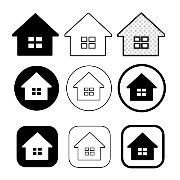 Simple house symbol and home icon sign — Stock Vector