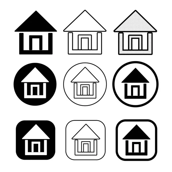 Symbole de maison simple et signe d'icône de maison — Image vectorielle