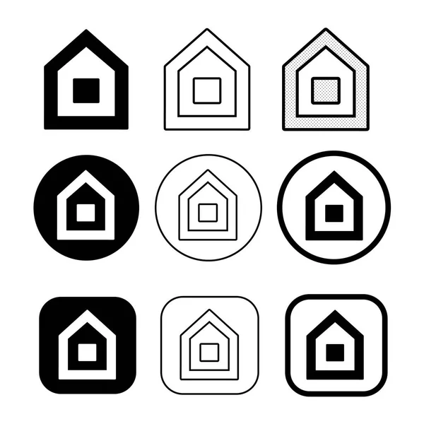 Yksinkertainen talon symboli ja kodin kuvake merkki — vektorikuva