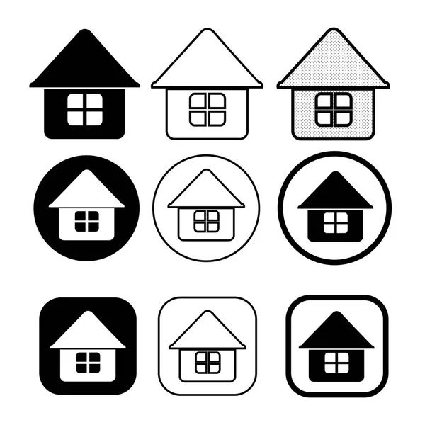 Symbole de maison simple et signe d'icône de maison — Image vectorielle