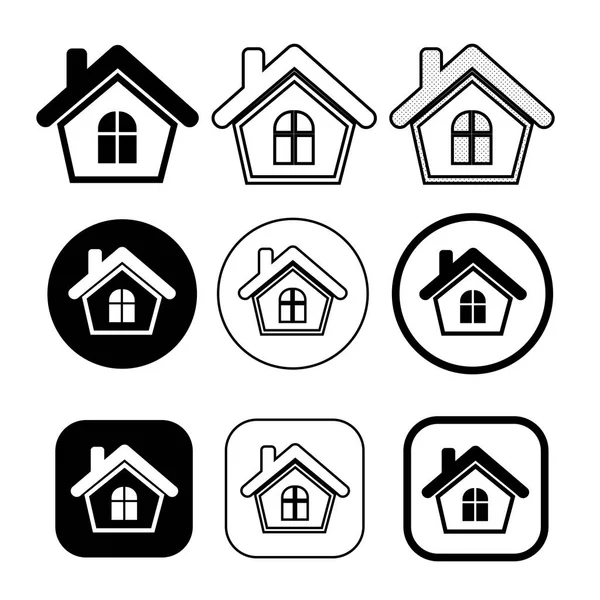 Símbolo de casa simples e sinal de ícone de casa — Vetor de Stock