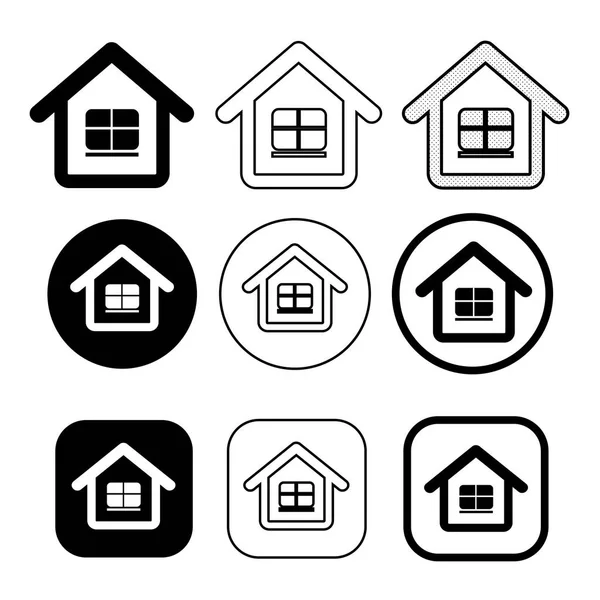 シンプルな家のシンボルとホームアイコンの記号 — ストックベクタ