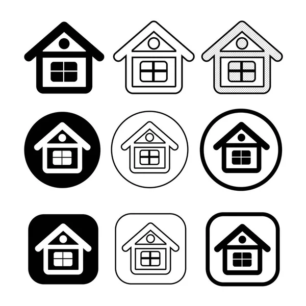 シンプルな家のシンボルとホームアイコンの記号 — ストックベクタ