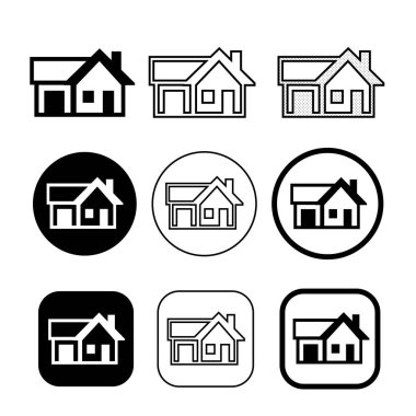 basit ev sembolü ve ev simgesi işareti