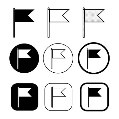 Bayrak simgesi basit işareti sembolü