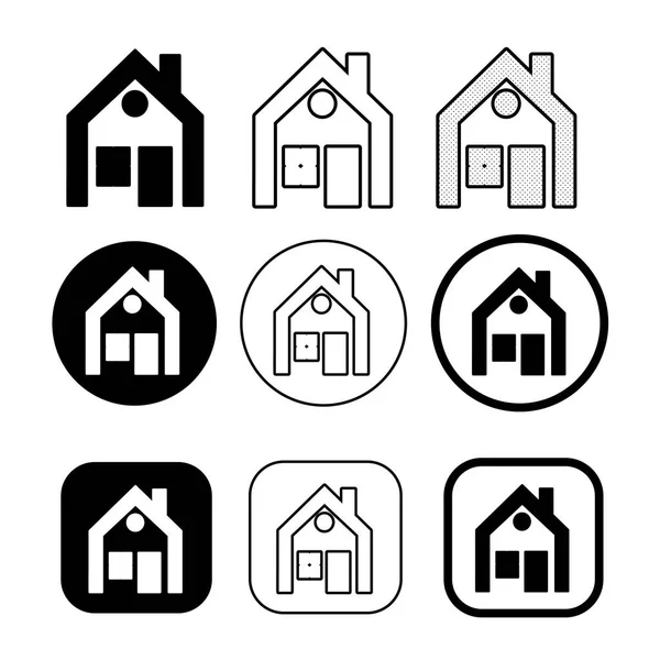 Einfaches Haussymbol und Haussymbol-Zeichen — Stockvektor