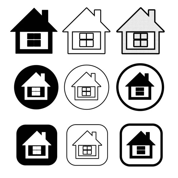 Simple house symbol and home icon sign — Stock Vector