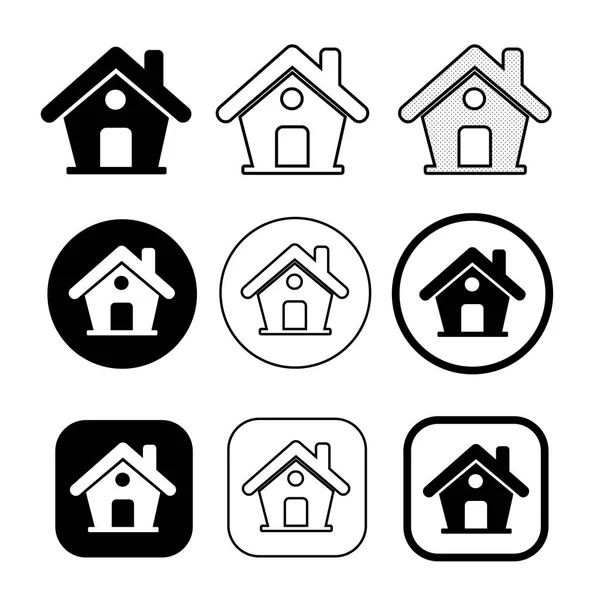Símbolo de casa simples e sinal de ícone de casa —  Vetores de Stock