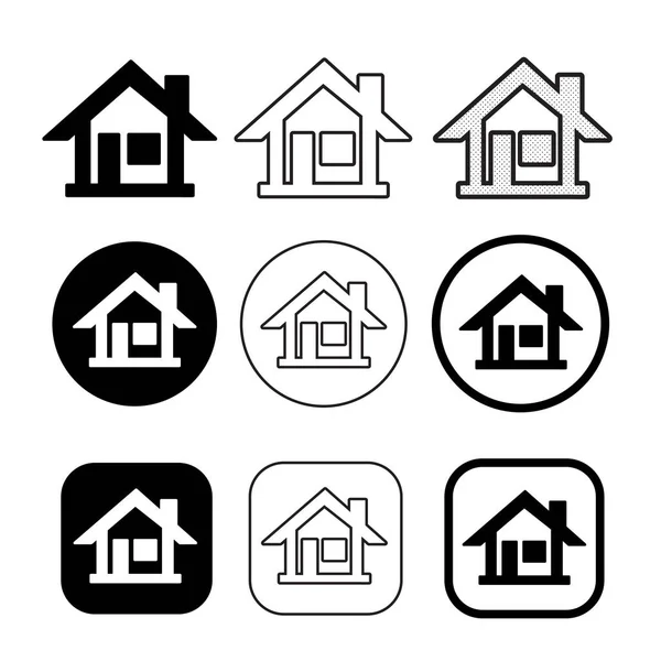 Simple house symbol and home icon sign — Stock Vector