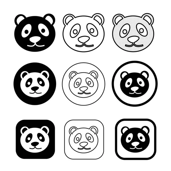 Karikatür karakter sevimli komik Panda simgesi