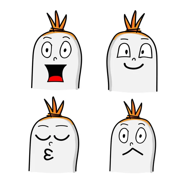 Leuke worst karakter cartoon emotie — Stockvector