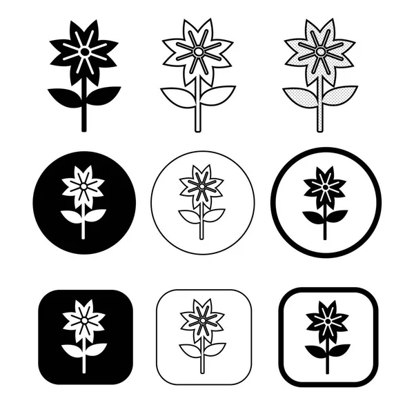 Symbole icône fleur signe — Image vectorielle