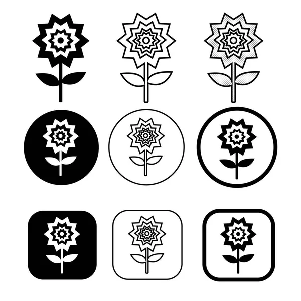 Blume Symbol Zeichen Symbol — Stockvektor