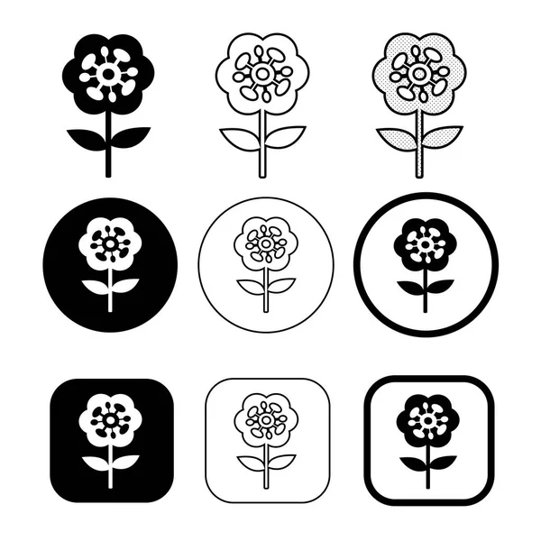 Çiçek simgesi işareti sembolü — Stok Vektör