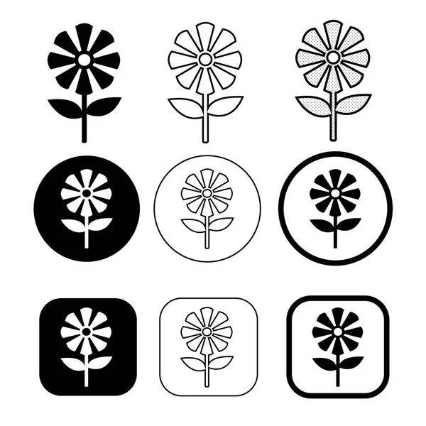 Signo de icono de flor — Vector de stock