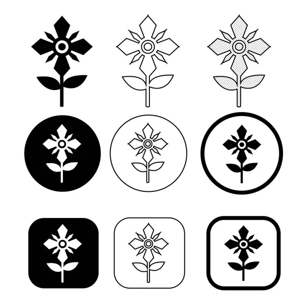 Kwiat ikona Flora symbol znak — Wektor stockowy