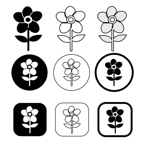 Kwiat ikona Flora symbol znak — Wektor stockowy