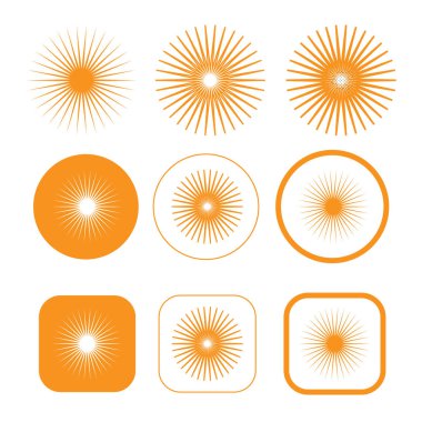 basit güneş simgesi işareti tasarımı