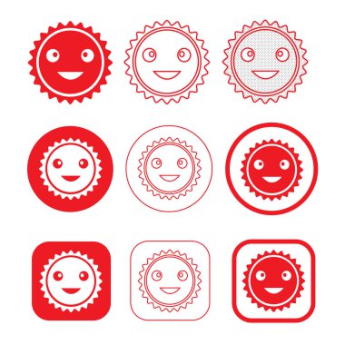 basit güneş simgesi işareti tasarımı