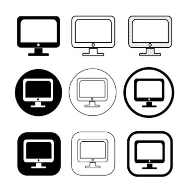 Basit Bilgisayar monitör simge işareti tasarımı