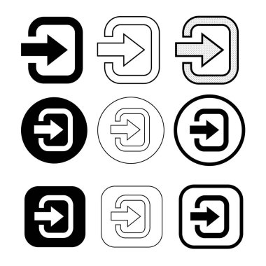 basit Giriş işareti simgesi işareti tasarımı