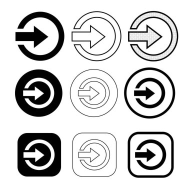 basit Giriş işareti simgesi işareti tasarımı