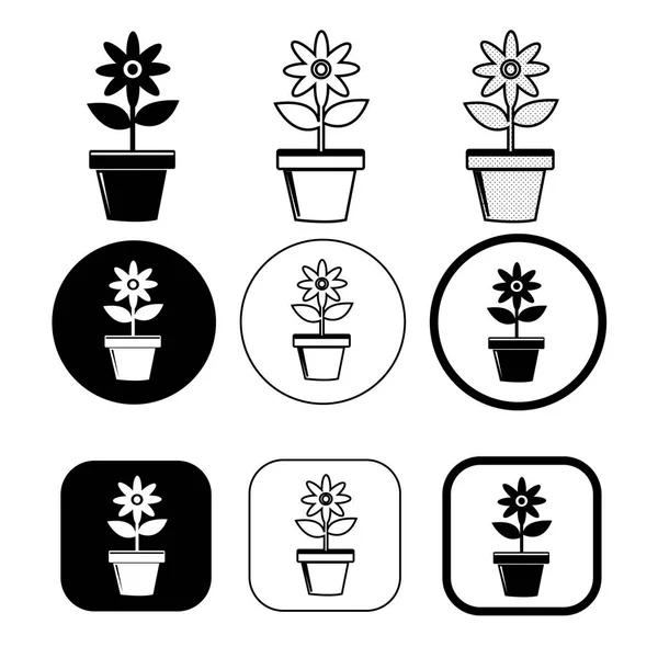 Bloem pictogram flora teken symbool — Stockvector